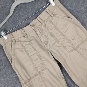 Calvin Klein Jeans Womens 6 Khaki Tan Cotton Cargo Utility Pants Straight Leg